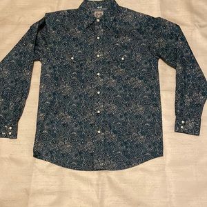 Cinch Green Paisley Pearl Snap